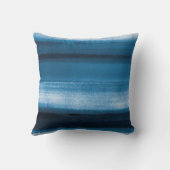 ネイビーブルーウォーターカラーグラデーション装飾用クッション クッション (裏面)