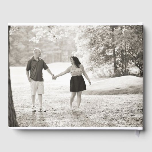 ネイビーブルーウォーターカラーケープコッドのマップ結婚の数 ゲストブック (裏面)