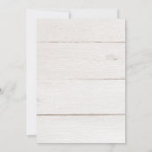 ネイビーブルーウォーターカラーフローラ結婚ブーケ 招待状 (裏面)