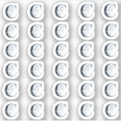 ネイビーブルーウォーターカラーレター"C"ミニシール シール (正面)