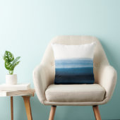 ネイビーブルーウォーターグラデーションカラー クッション (椅子)