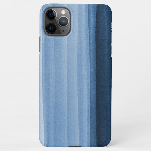 ネイビーブルーウォーターグラデーションカラーiPhoneケースiPhone 11Pr iPhoneケース (裏面)