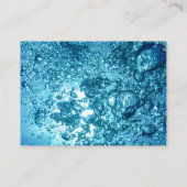 ネイビーブルーウォーターバブル – スキューバダイビングインストラクター 名刺 (裏面)