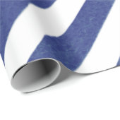 ネイビーブルーウォーター色のストライプ ラッピングペーパー (ロールコーナー)