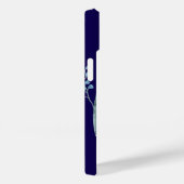 ネイビーブルーウォーター色の花 Case-Mate iPhoneケース (裏面 / 右)