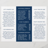 ネイビーブルーウォーター色ビジネスモダンパンフレット (裏面)