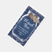 ネイビーブルーウッドメイソンジャール冬の結婚式ありがとう (コーナー)