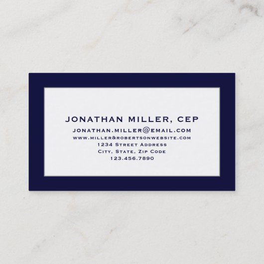 ネイビーブルーエステートプランナー 名刺 (裏面)