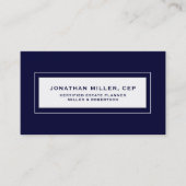 ネイビーブルーエステートプランナー 名刺 (正面)
