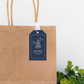 ネイビーブルーエバーグリーンツリーギフトラベル- 10セット ギフトタグ