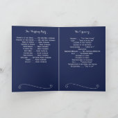 ネイビーブルーエレガントな結婚式プログラム プログラム (内部)