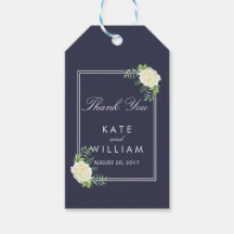 ネイビーブルーエレガントシックアイボリーバラギフトラベル