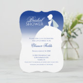 ネイビーブルーエレガントブライダルシャワー 招待状 (スタンド正面)