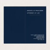 ネイビーブルーエレガントプレーンモダンプロフェッショナル 名刺 (外部フラット)