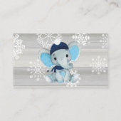 ネイビーブルーエレファントブックリクエストカードチケットrustic エンクロージャーカード (裏面)