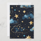 ネイビーブルーエンチャント天結婚人の 招待状 (裏面)