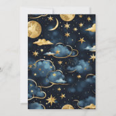 ネイビーブルーエンチャント天結婚人の 招待状 (裏面)