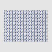 ネイビーブルーオアロゴ繰り返し模様業 薄葉紙 (正面)