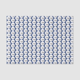 ネイビーブルーオアロゴ繰り返し模様業 薄葉紙