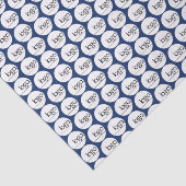 ネイビーブルーオアロゴ繰り返し模様業 薄葉紙 (詳細)