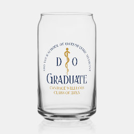 ネイビーブルーオステオパシー医学部卒業 ガラス缶