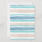 ネイビーブルーオベビーホエールベビーシャワー招待状 招待状 (裏面)