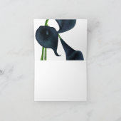 ネイビーブルーオレンジタイガーリリー結婚ズサンキューカード サンキューカード (内部)