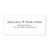 ネイビーブルーオレンジ春チューリップ結婚フラワーズ セルフインキングスタンプ (デザイン)