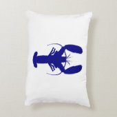 ネイビーブルーオンホワイトコースタルデコールロブスター アクセントクッション (裏面(縦))