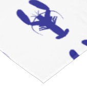 ネイビーブルーオンホワイトコースタルデコールロブスター テーブルクロス (アングル)