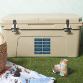 ネイビーブルーカスタムウェディングゲストアドレスステッカー シール (クーラー)