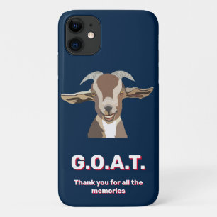 ネイビーブルーカスタムスポーツ写真G.O.A.T. iPhone 11 ケース