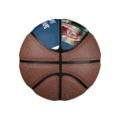 ネイビーブルーカスタム選手チームスポーツパーソナライズド ミニバスケットボール (右)