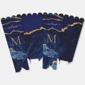 ネイビーブルーカスタム金ゴールドレターと名前ポップコーンボックス フェイバーボックス (見開き)