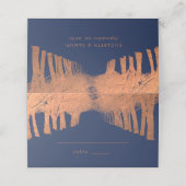 ネイビーブルーカッパーツリーズアベニュー結婚ズ座席表 プレイスカード (外部開封)