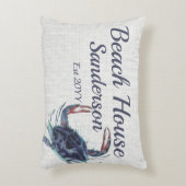 ネイビーブルーカニの水色のア航海のクセント枕 アクセントクッション (正面(垂直))