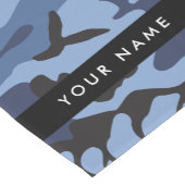 ネイビーブルーカモフラージュあなたの名前をパーソナライズ ショートテーブルランナー (コーナー)