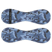 ネイビーブルーカモフラージュあなたの名前をパーソナライズ ソフトボール (パネル)