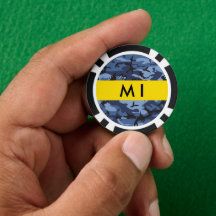 ネイビーブルーカモフラージュあなたの名前をパーソナライズ