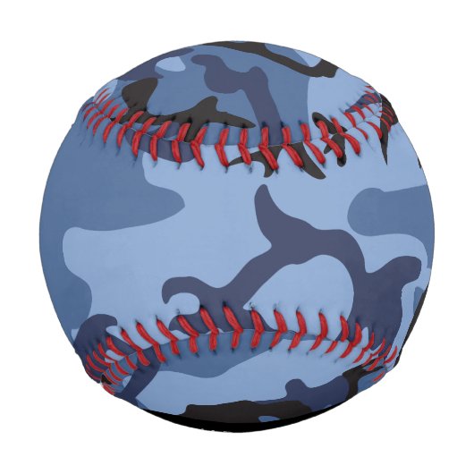 ネイビーブルーカモフラージュあなたの名前をパーソナライズ 野球ボール (裏面)