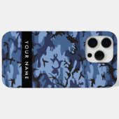 ネイビーブルーカモフラージュあなたの名前をパーソナライズ Case-Mate iPhoneケース (裏面 (横))
