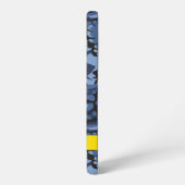 ネイビーブルーカモフラージュあなたの名前をパーソナライズ SAMSUNG GALAXYケース (左側面)