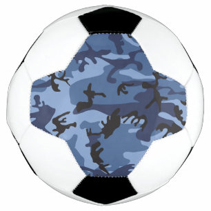 ネイビーブルーカモフラージュ ミリタリー 迷彩 軍 サッカーボール