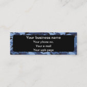 ネイビーブルーカモフラージュ、軍隊パターン、陸軍 スキニー名刺 (正面)