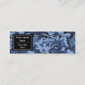 ネイビーブルーカモフラージュ、軍隊パターン、陸軍 スキニー名刺 (裏面)