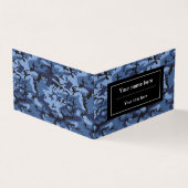 ネイビーブルーカモフラージュ、軍隊パターン、陸軍 名刺 (外部)