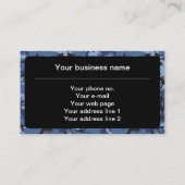 ネイビーブルーカモフラージュ、軍隊パターン、陸軍 名刺 (正面)