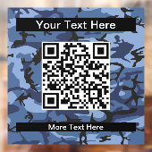 ネイビーブルーカモフラージュ、軍隊、陸軍 ウィンドウサイン (シート2)