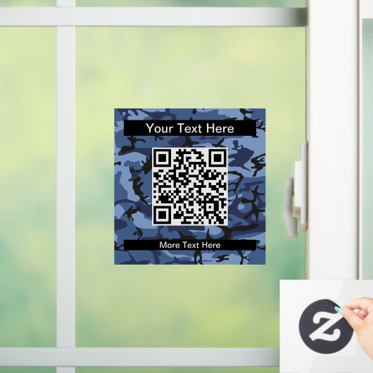 ネイビーブルーカモフラージュ、軍隊、陸軍 ウィンドウサイン (ホーム)