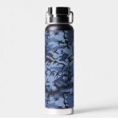 ネイビーブルーカモフラージュ、軍隊、陸軍 ウォーターボトル (背面)